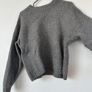 pull en maille gris